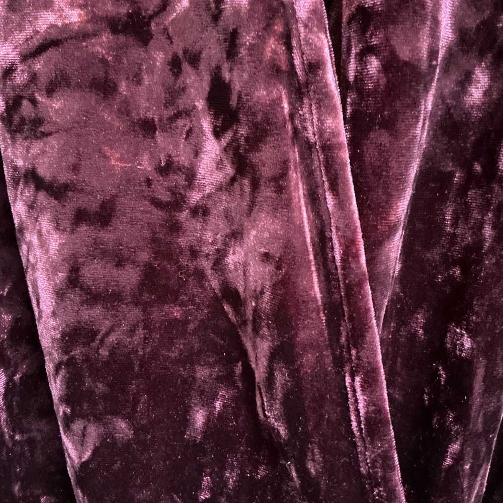 Luxurious Velvet Wrap Blouse in Rich Purple - Picture 2 of 3